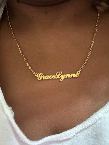Customer photo review of Personalized Name Necklace