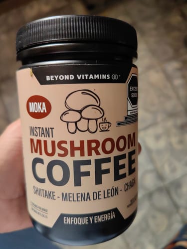 Customer photo review of Café Soluble con Hongos Melena de León, Shiitake y Chaga - 27 porciones
