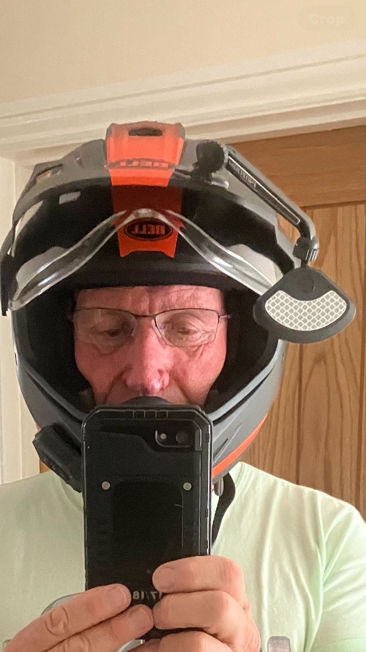 Customer photo review of Helmet Mirror