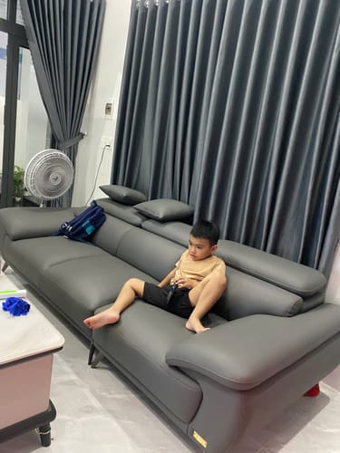 Customer photo review of Sofa văng da sang trọng PERRY 3 chỗ tựa gật gù