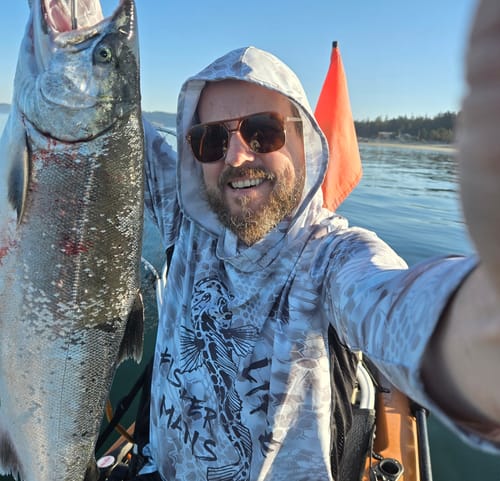 Customer photo review of UPF 50+ Long Sleeve Shirt with Hood and Facemask