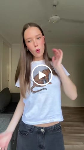 Customer video review of 'Leopard' baby tee