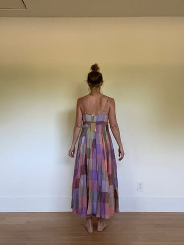 Customer photo review of GOA SLIP MAX DRESS | MERIDA CHEX