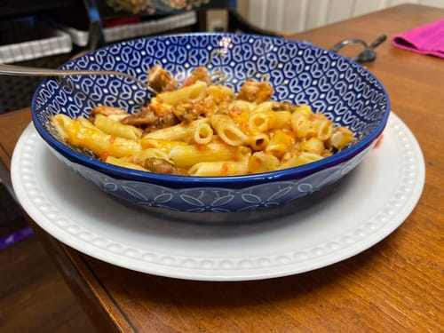 Customer photo review of Blue Fusion Salad Plates - Set of 4