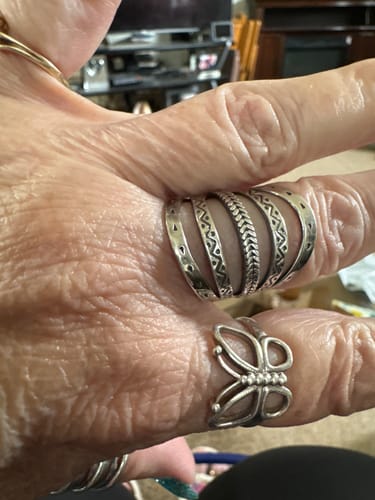 Customer photo review of Boho Full Finger Ring Sterling Silver