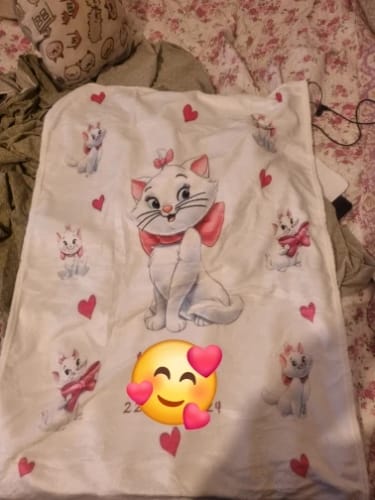 Customer photo review of Couverture polaire en flanelle - Personnalisé