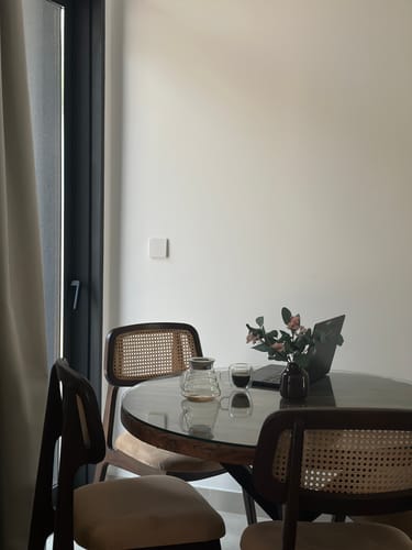 Customer photo review of Sevil Layers Boucle Pouf Ottoman