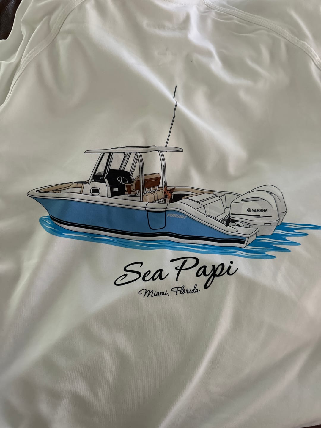 Customer photo review of Dri-Fit Custom Boat Shirts - Short Sleeve