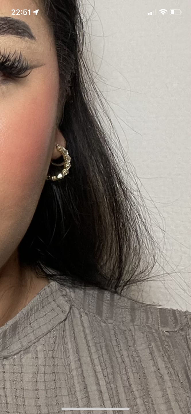 Customer photo review of Sunset Kreolen | 18K vergoldet