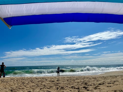 Customer photo review of ShadeSock - Wind-Inflating, Silent Beach Shade