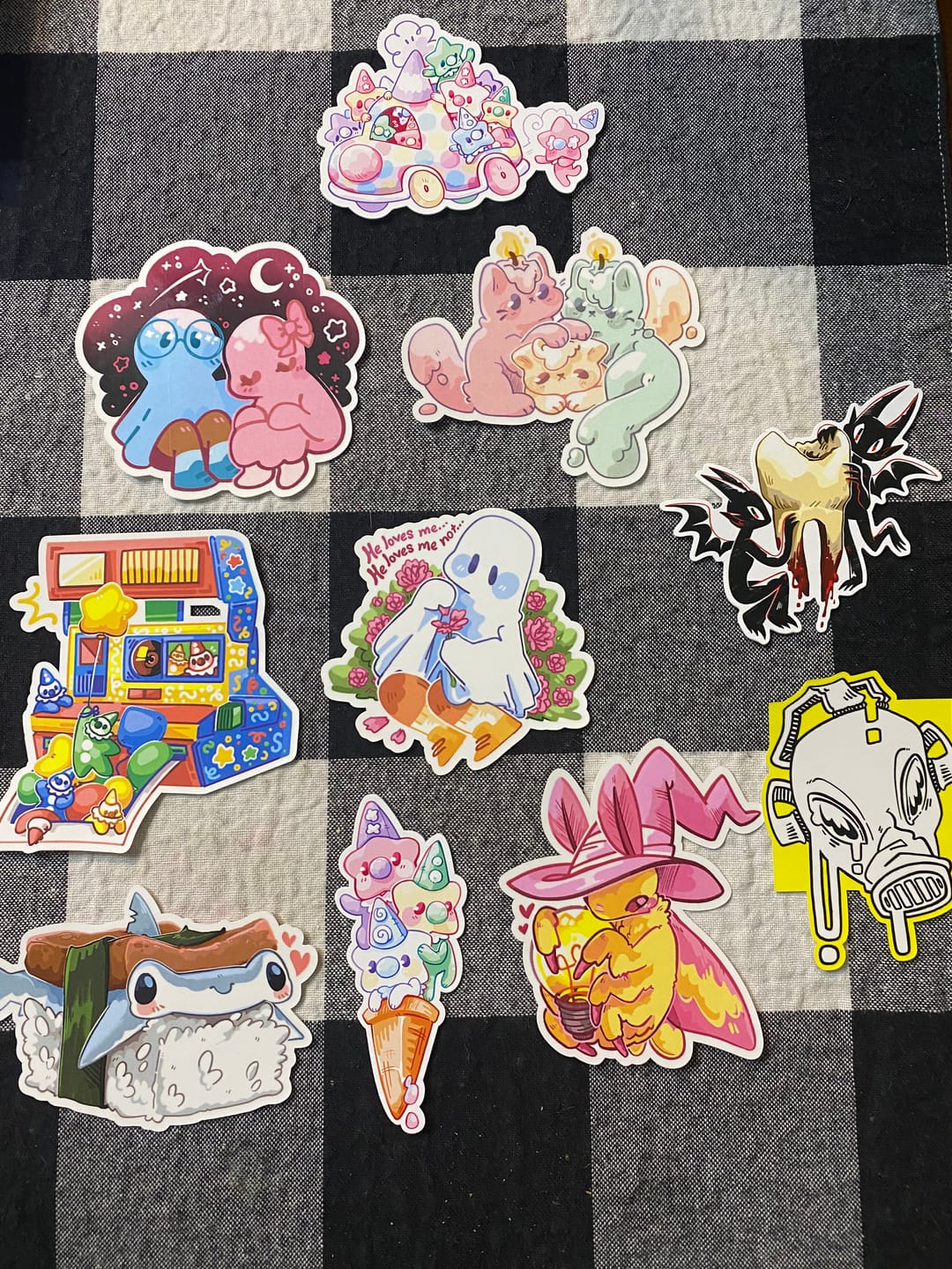 Customer photo review of Sticker Mystery Packs!
