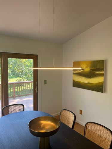 Customer photo review of Dimmable Minimalist Tube LED Linear Pendant