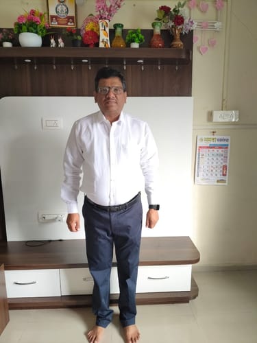 Customer photo review of Bronx Chinos - Navy Blue Trouser For Men | Ariser