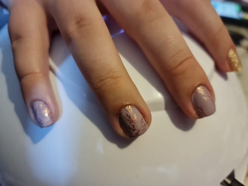 Customer photo review of Botanica | Floral Metallic Nail Polish Wrap