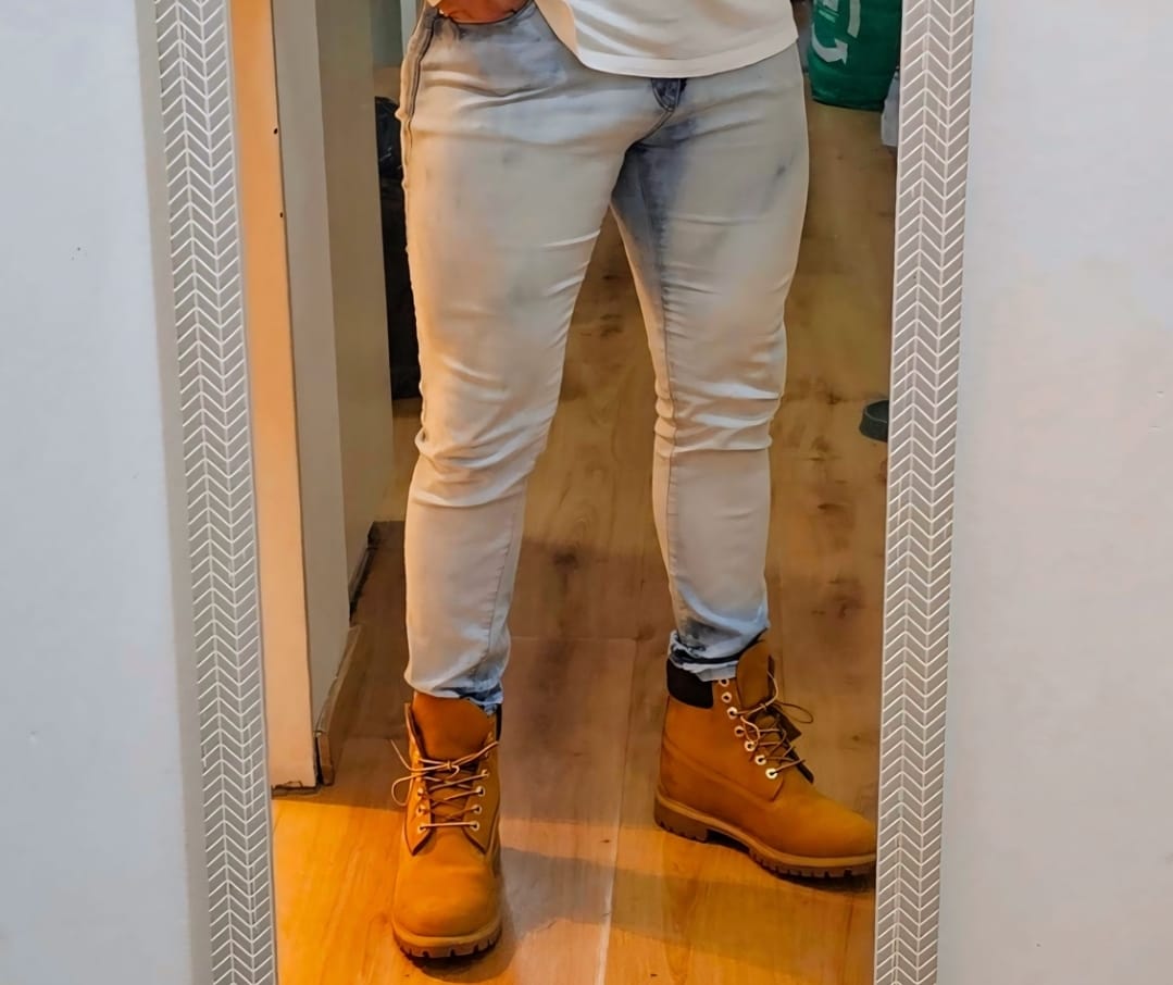 Customer photo review of Botas Timberland Premium 6 Inch Waterproof Beige