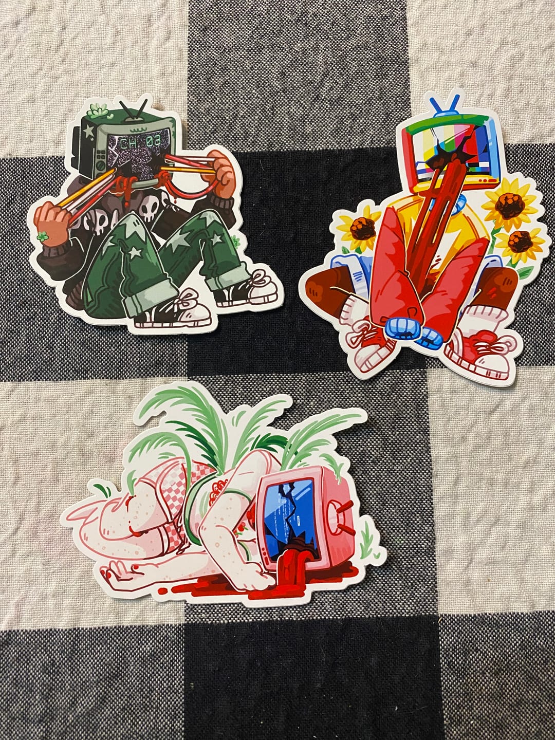 Customer photo review of TV Head Vol. 2 Stickers