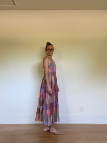 Customer photo review of GOA SLIP MAX DRESS | MERIDA CHEX