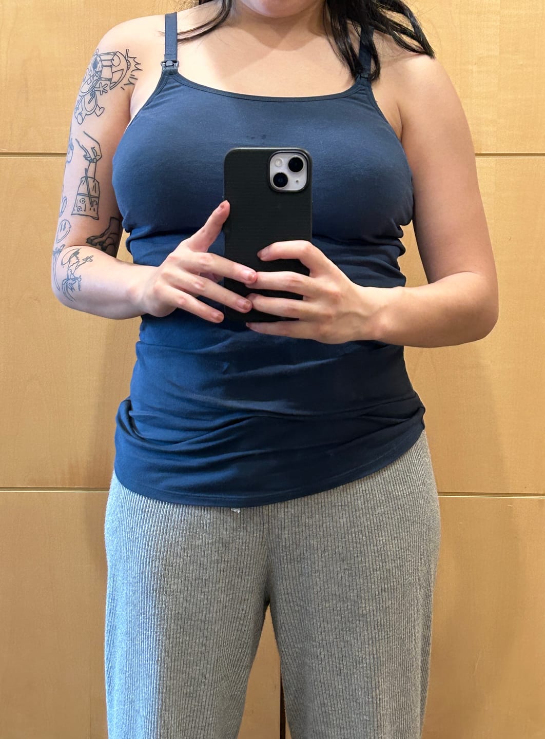 Customer photo review of Ellie Cruz Nursing Camisole