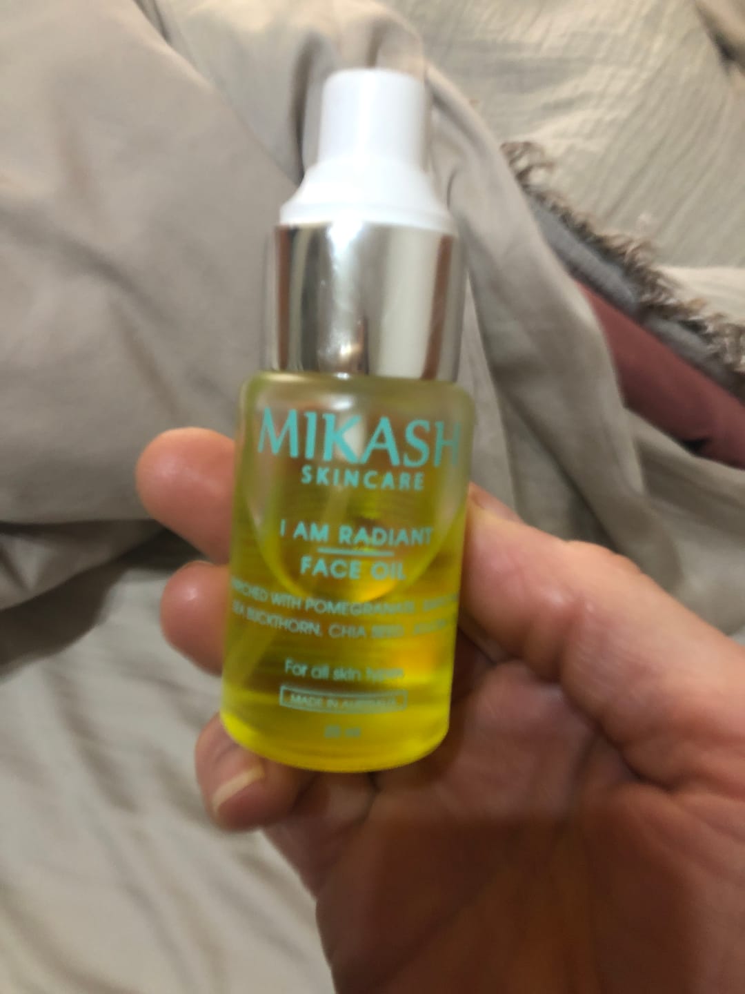 Customer photo review of I AM RADIANT FACE OIL