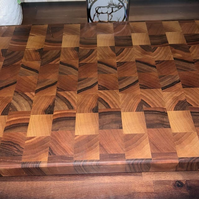 Customer photo review of Personalized Walnut  End Grain Cutting Board