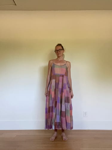 Customer photo review of GOA SLIP MAX DRESS | MERIDA CHEX