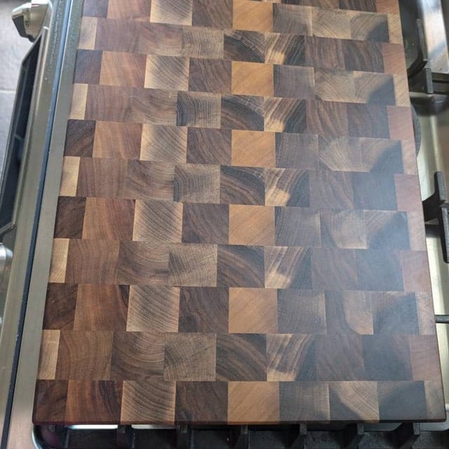 Customer photo review of Personalized Walnut  End Grain Cutting Board