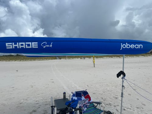 Customer photo review of ShadeSock - Wind-Inflating, Silent Beach Shade