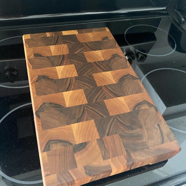 Customer photo review of Personalized Walnut  End Grain Cutting Board