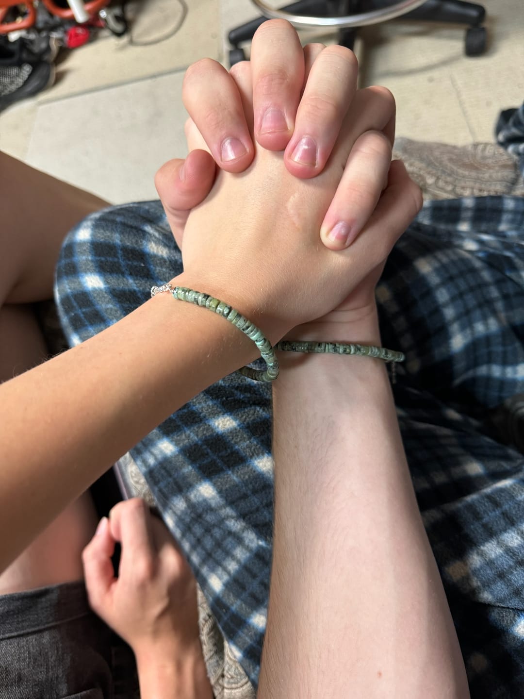 Customer photo review of Natural Turquoise Beaded Bracelet