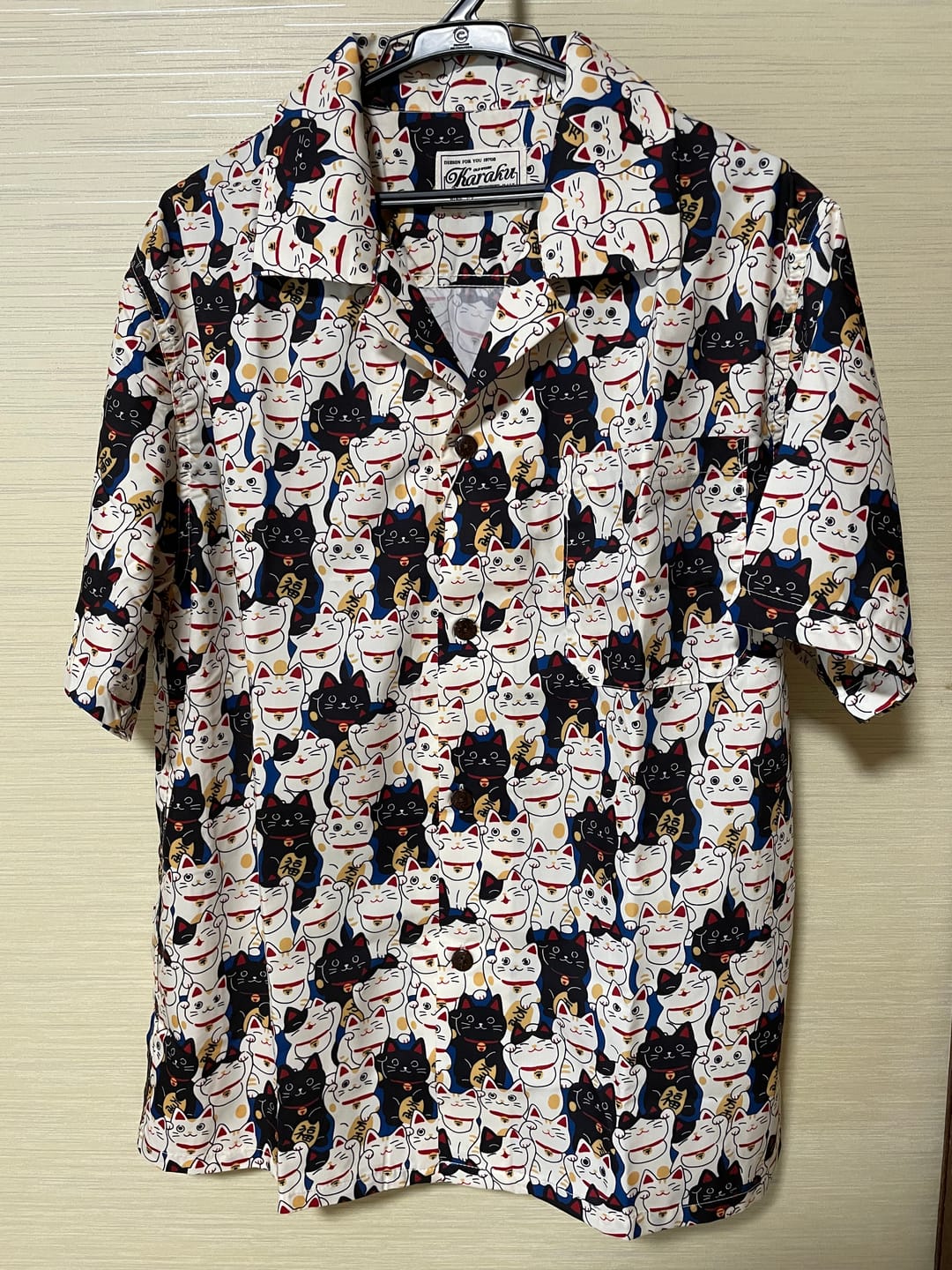 Customer photo review of 江戸時代「招き猫」総柄アロハシャツ