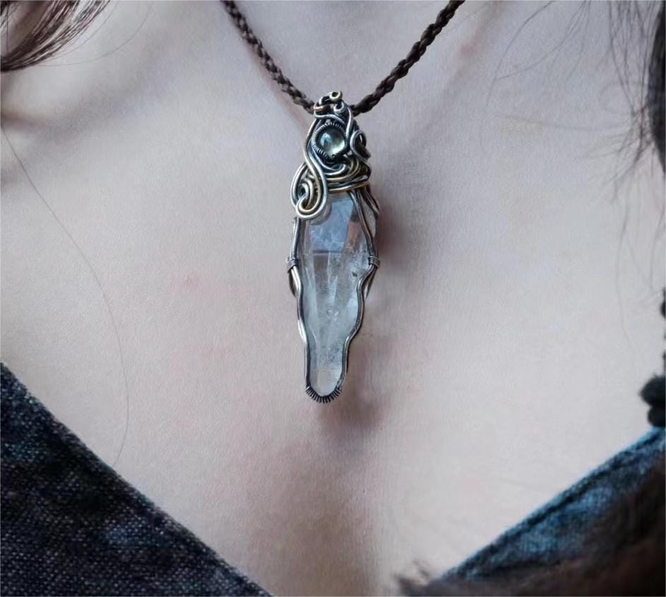 Customer photo review of Love Energy Clear Quartz Pendants