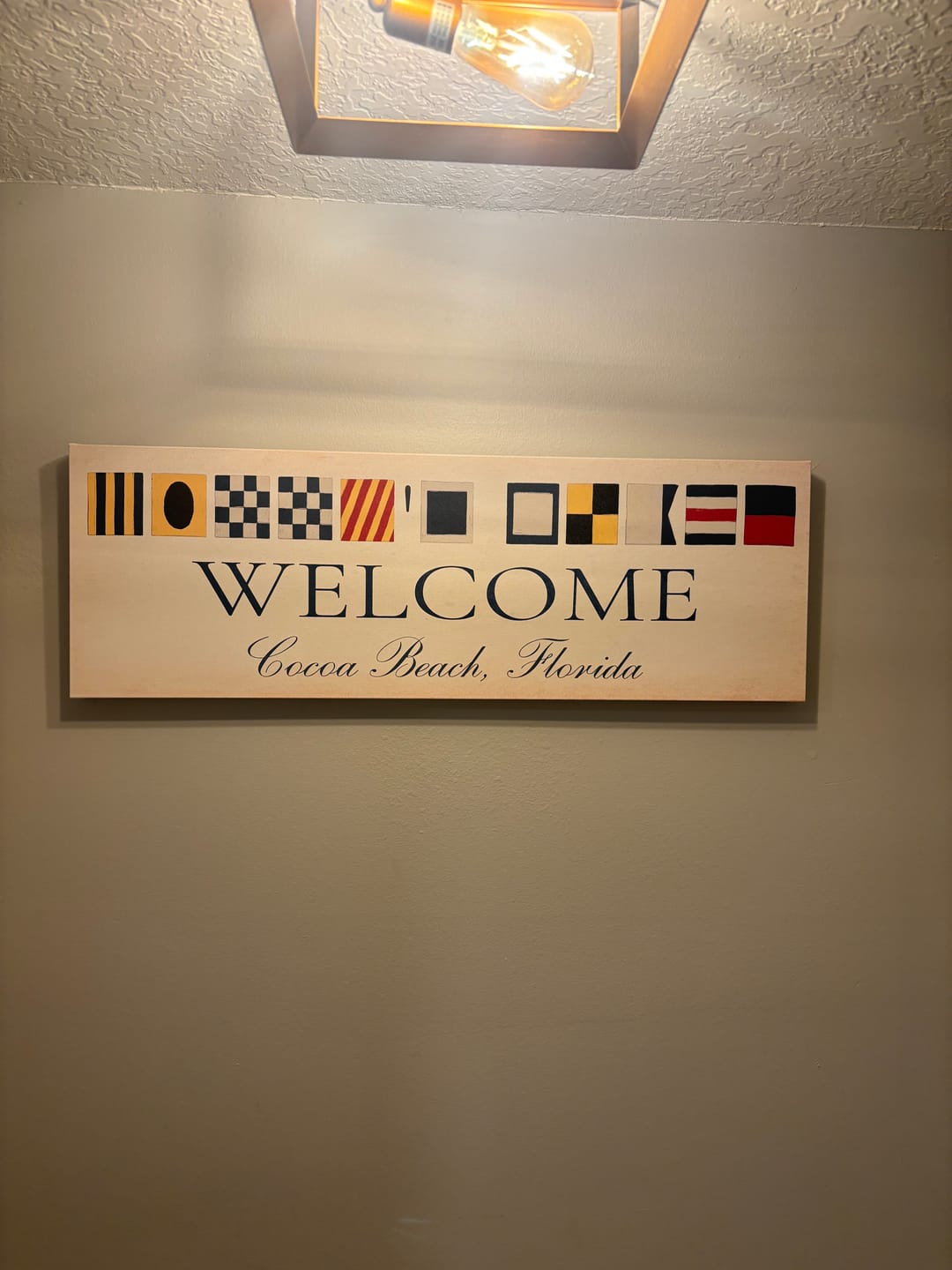 Customer photo review of Personalized Nautical Flags Wall Decor