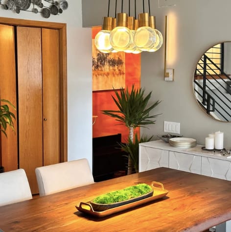 Customer photo review of 24" Preserved Moss Bowl Paulownia Wood