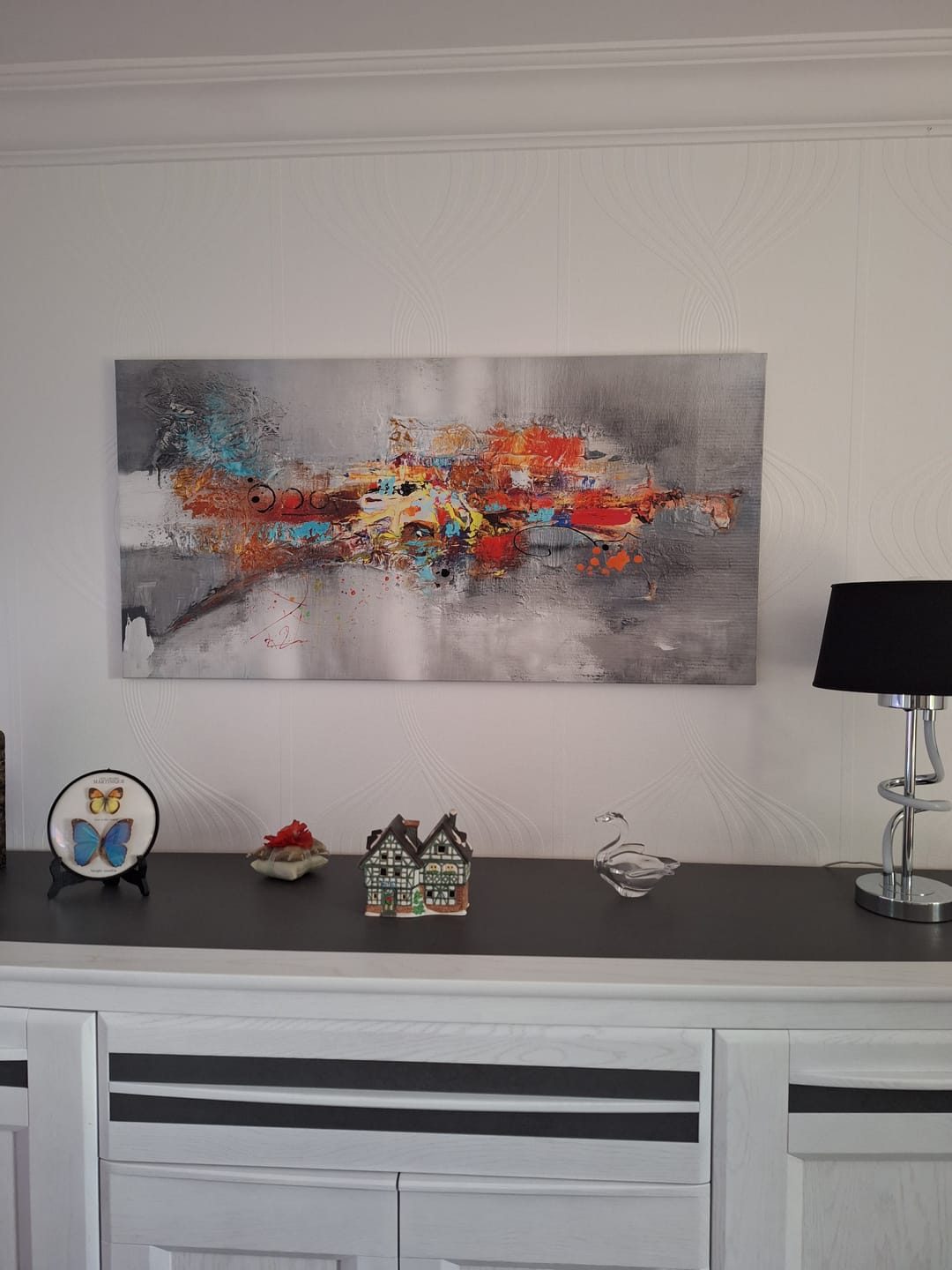 Customer photo review of Tableau Design Explosion Abstraite