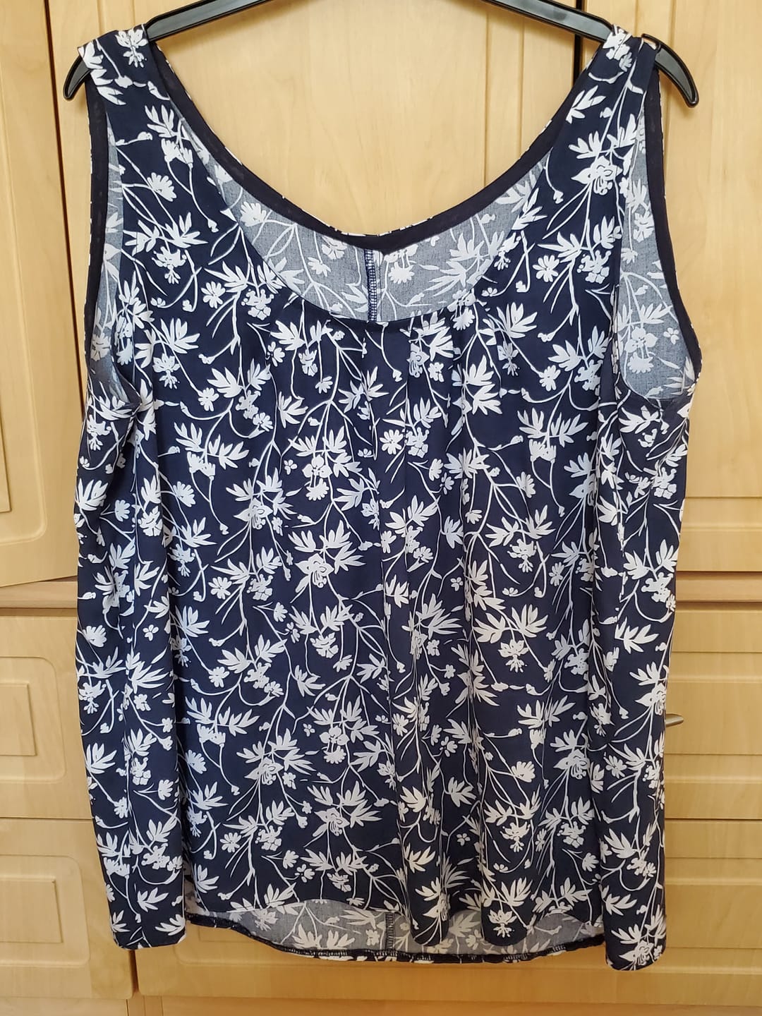Customer photo review of Busy Flower Vines Viscose Challis Fabric