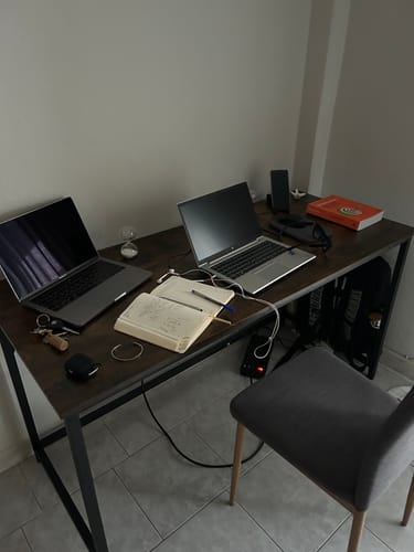 Customer photo review of Γραφείο Τραπέζι Υπολογιστή Τραπέζι Η/Υ Τραπέζι Γραφείου Εργασίας Vintage καφέ LW-D043B01