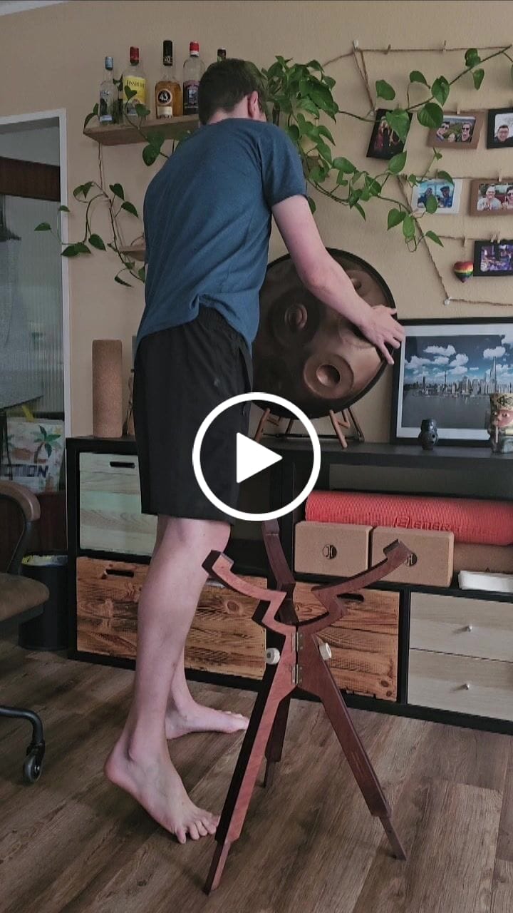 Customer video review of Katanui Höhenverstellbarer Handpan Ständer aus Holz