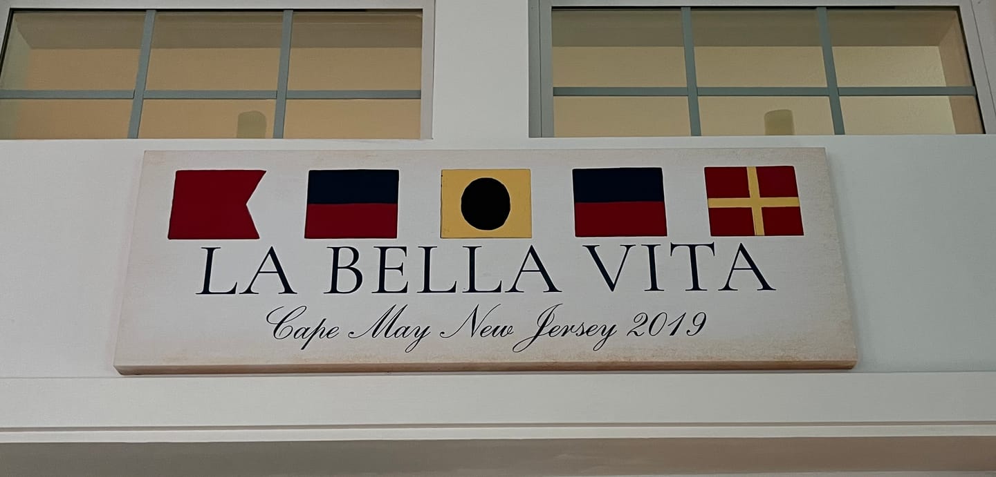 Customer photo review of Personalized Nautical Flags Wall Decor