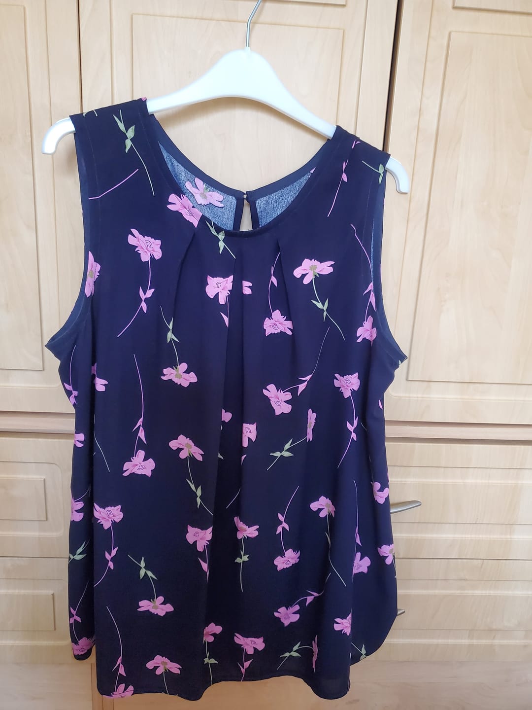 Customer photo review of Falling Flowers Viscose Challis Fabric