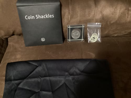 Customer photo review of Coin Shackles by TCC Magic