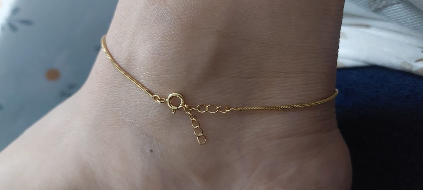Customer photo review of Snake Chain Anklet