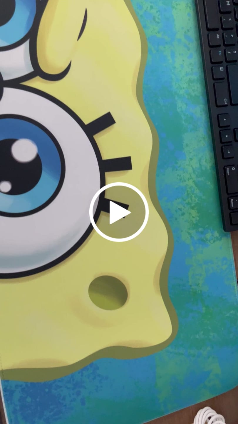Customer video review of Spongebob P1 EYES RGB Mousepad - L