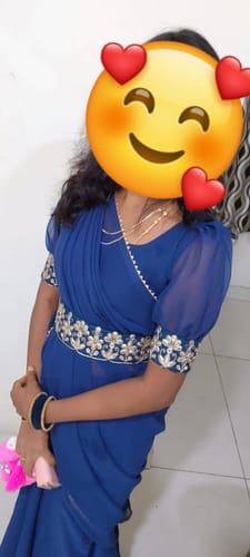 Customer photo review of Morpich Solid Georgette Saree With Belt