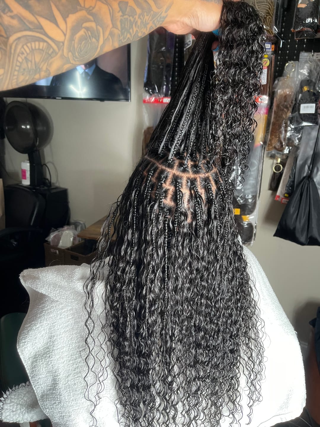 Customer photo review of Wholesale - Double Drawn Burmese Hair Bulk Braiding Hair (Price for 1 Bundle)