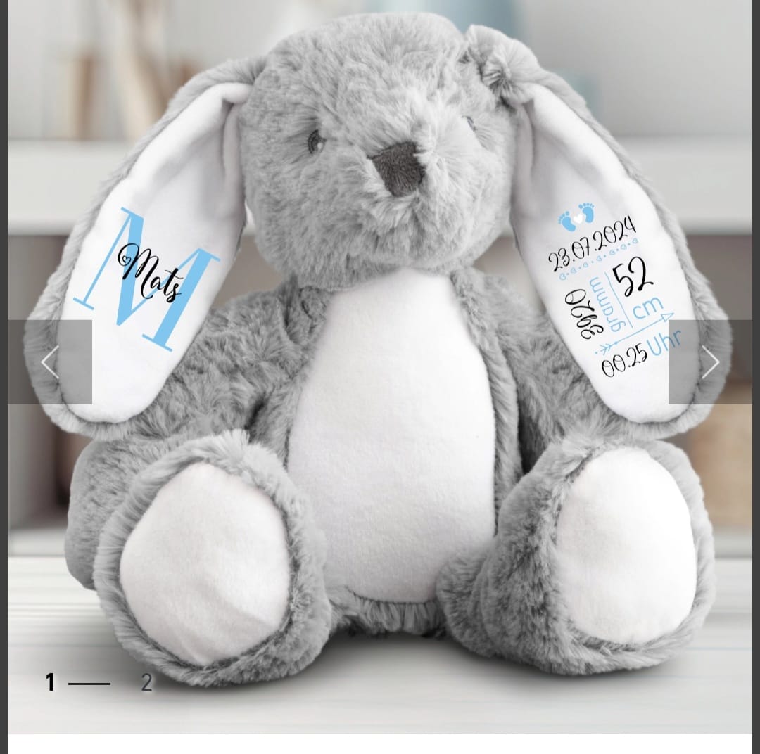 Customer photo review of Zur Geburt - Kinder-Stoffhase