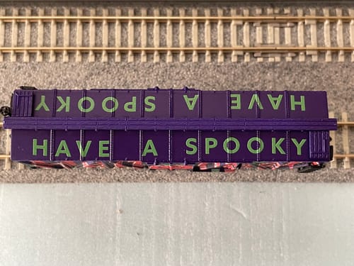 Customer photo review of BLI 8473 40' Wood Stock Car, Halloween Season Theme, Spooky Sounds, N