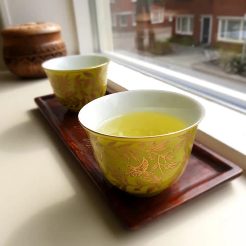 Customer photo review of Pan Fired Kamairicha Miyazaki Sabou