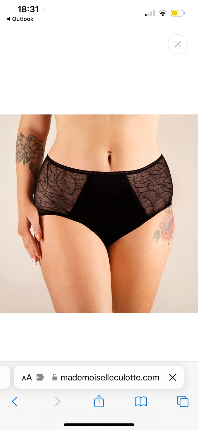 Customer photo review of Culotte Menstruelle Flora taille haute (Nouveauté)