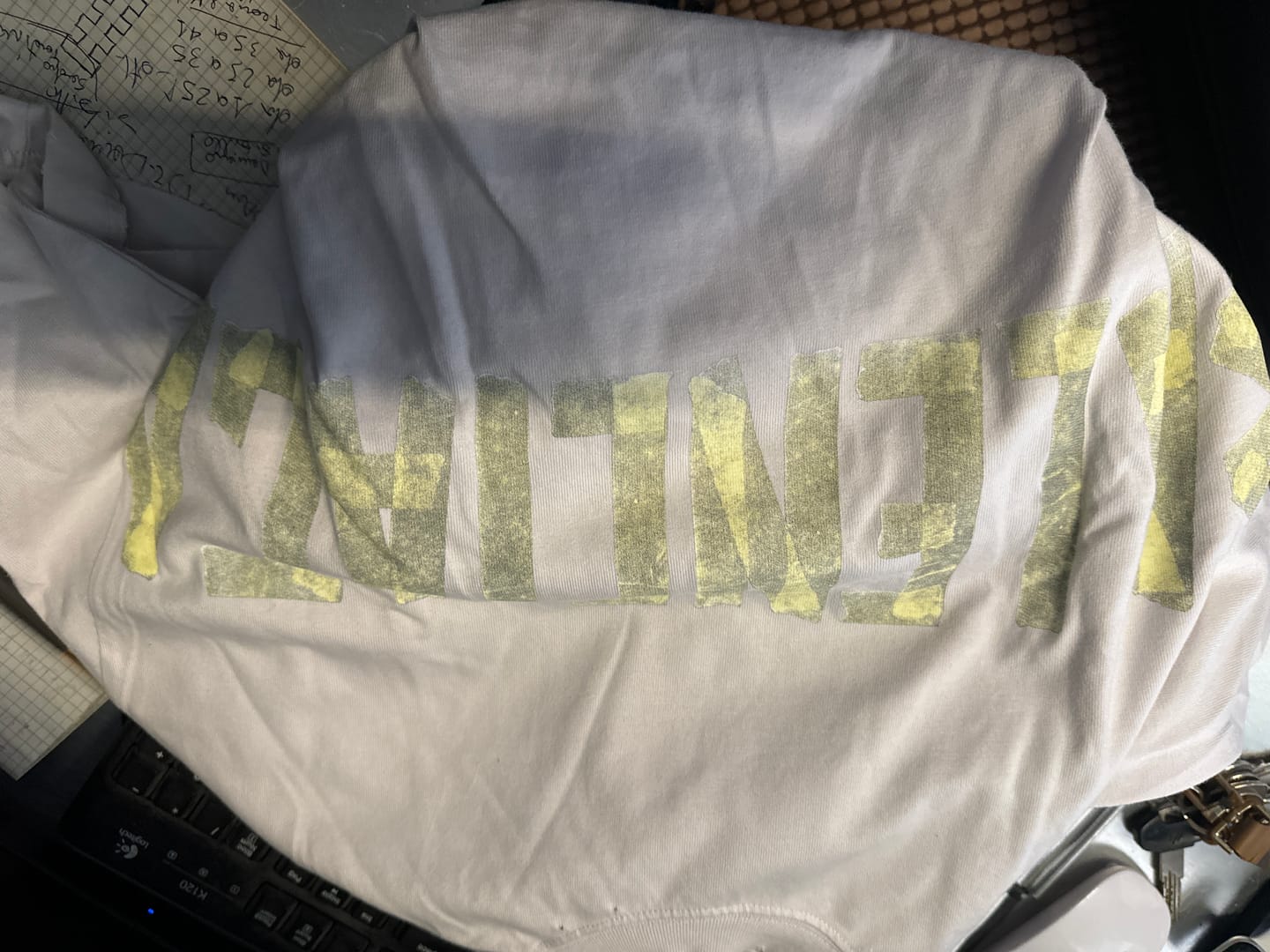 Customer photo review of T-shirt unisex BALENCIAGA tape type medium fit bianco vintage