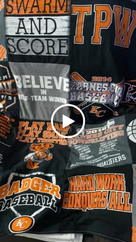 T-shirt quilt featuring kc baseball by Yvonne  from TX